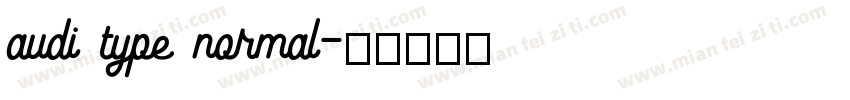 audi type normal字体转换